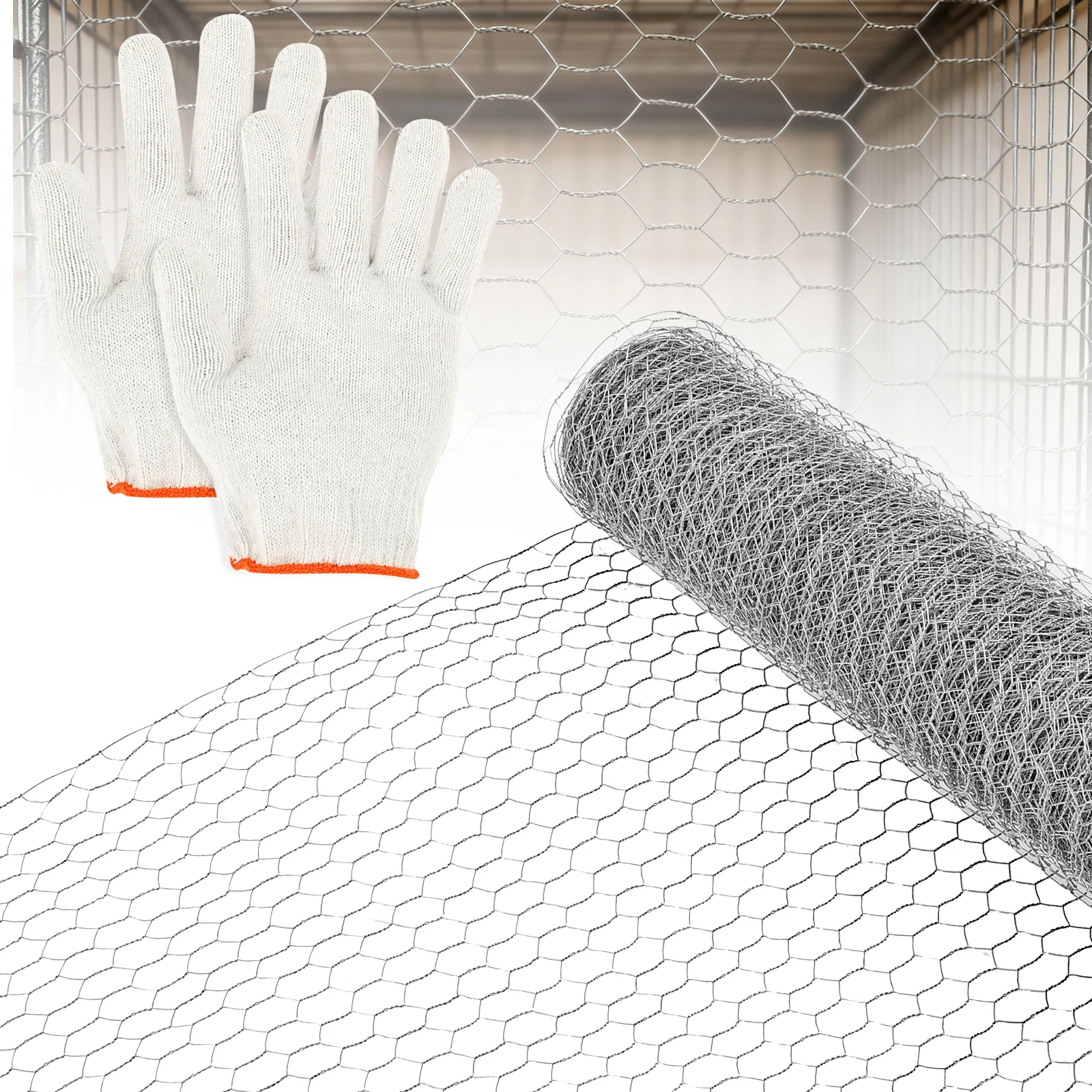 1–15 m Huhn, Eisendrahtgeflecht, Tierzaun, Netz, sechseckiges Netz, Zaunkäfige, Voliere, Zaun für DIY-Handwerk, Hausgartenbedarf