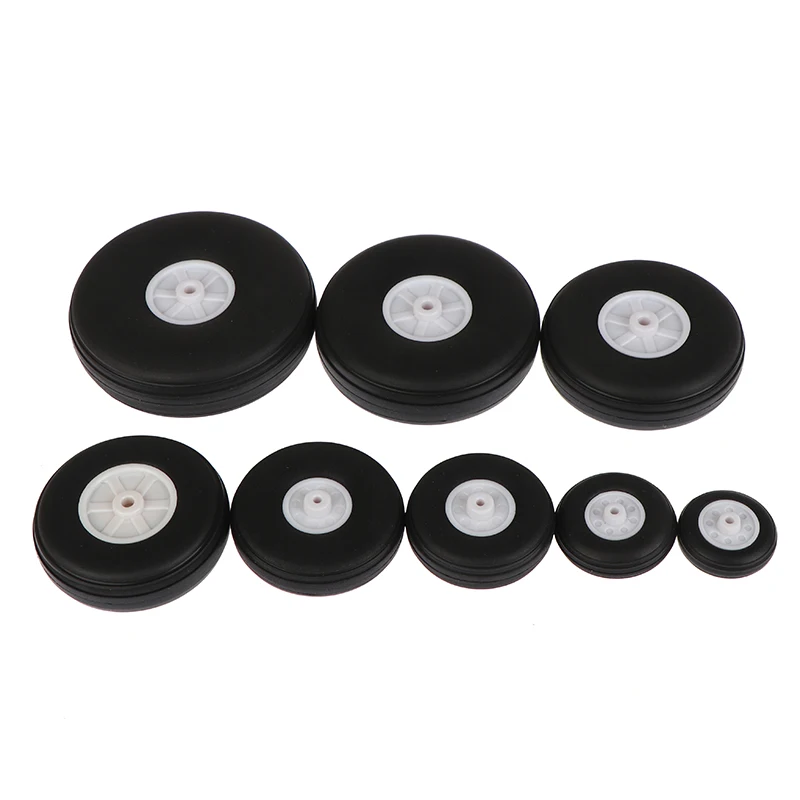 For RC Fixed-Wing Airplane Model DIY Tires 2Pcs High Elastic PU Rubber Wheel Diameter 1/1.25/1.5/1.75/2/2.25/2.5/2.75 Inch
