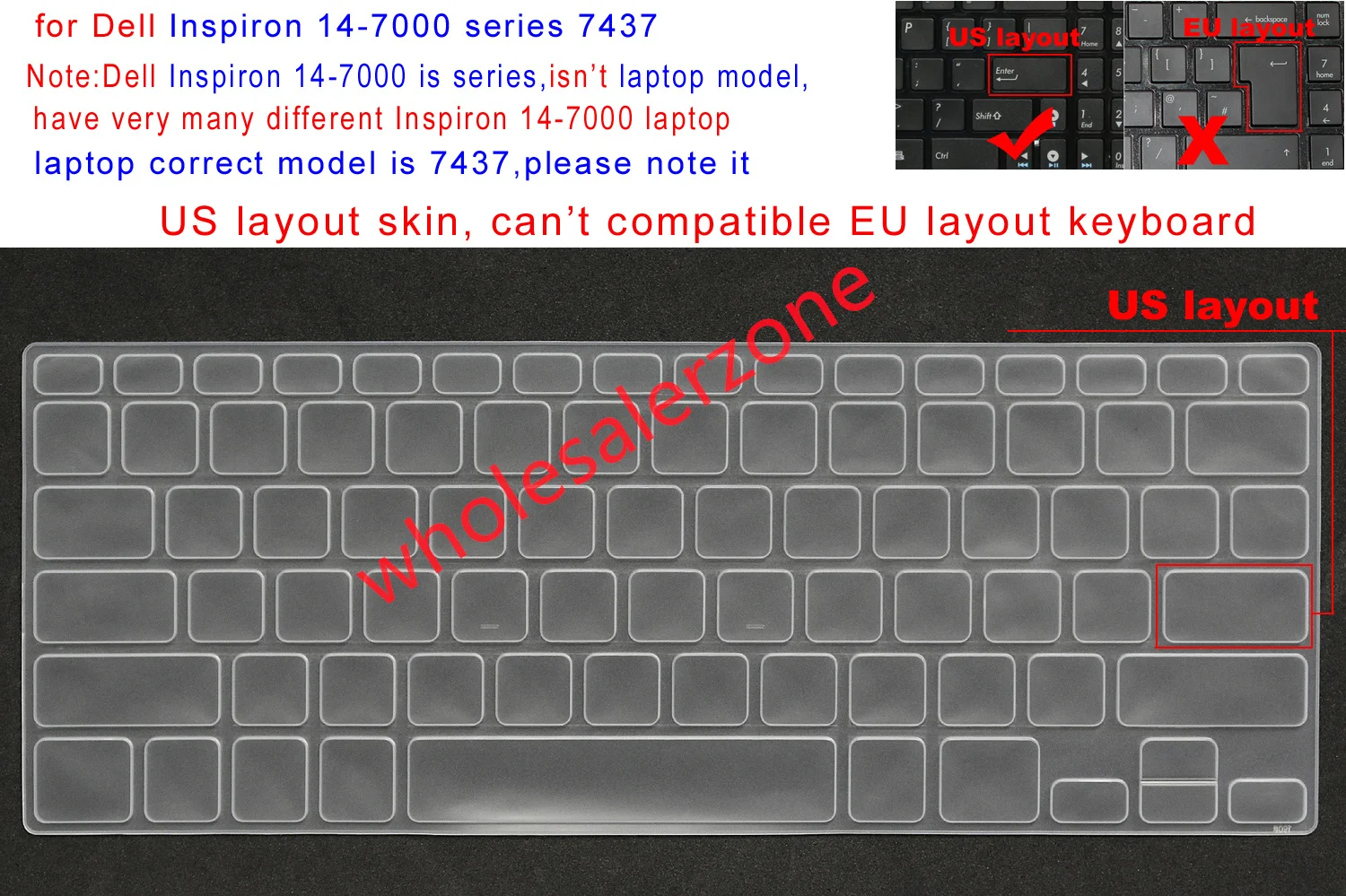 Кожаный чехол для клавиатуры Dell Inspiron серии 14-7000 7434 Ins14HD-1808T, Ins14HD-2508, Ins14HD-2608T, Ins14HD-1608T, Ins14HD-1508