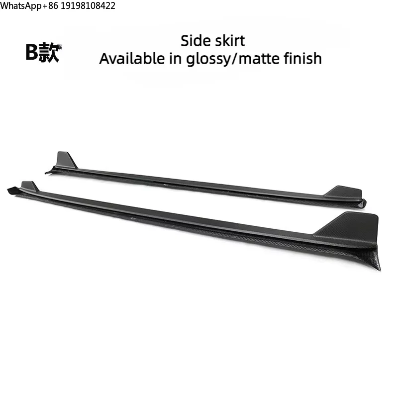High quality Dry carbon fiber modified body kit with front lip side skirt rear diffuser for the new for Tesla model S B Style