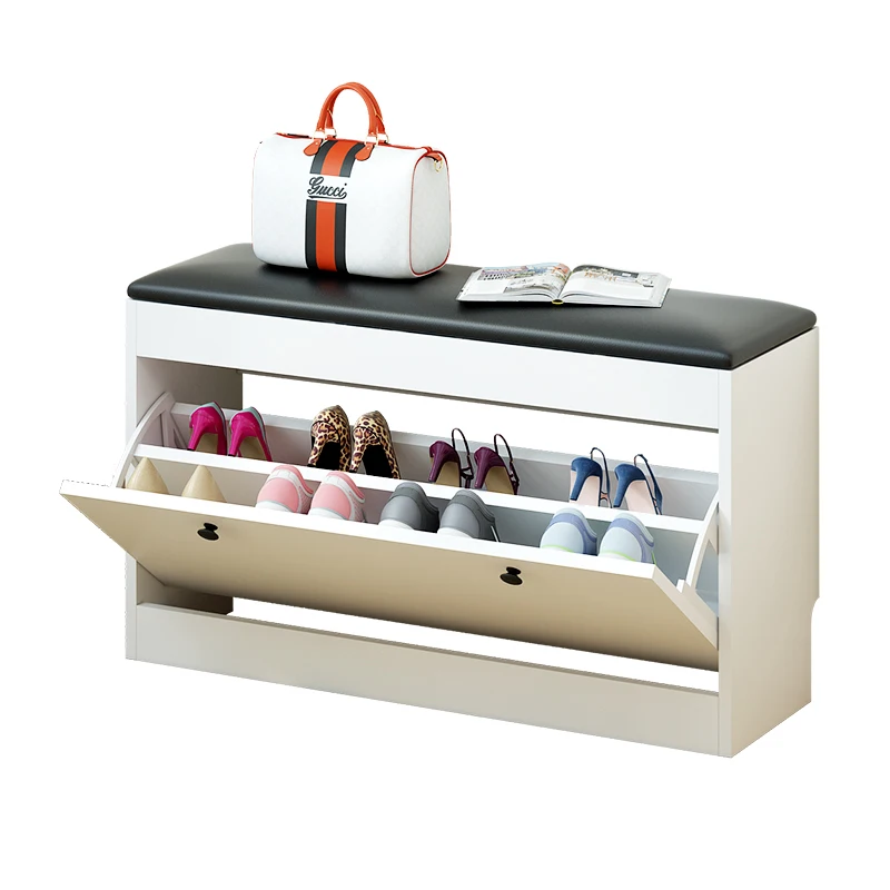 Modern style trending save space mdf shoe rack shelves wooden shoe rank cabinet