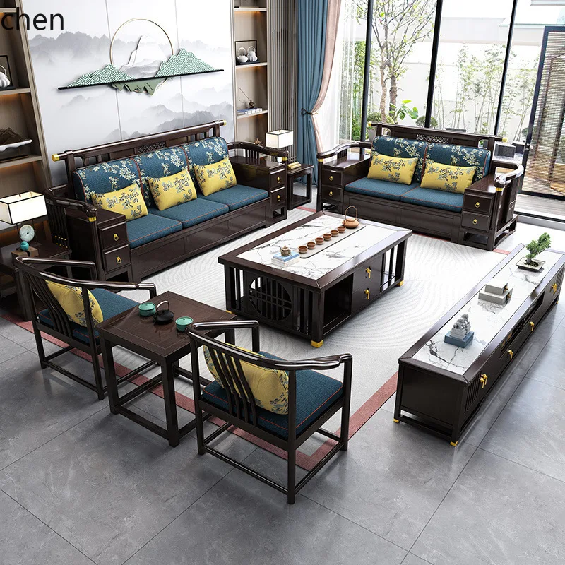SA-10 Solid Wood Sofa Set For Small And Large Living Rooms, Dual-use Modern Minimalist Storage Cabinet