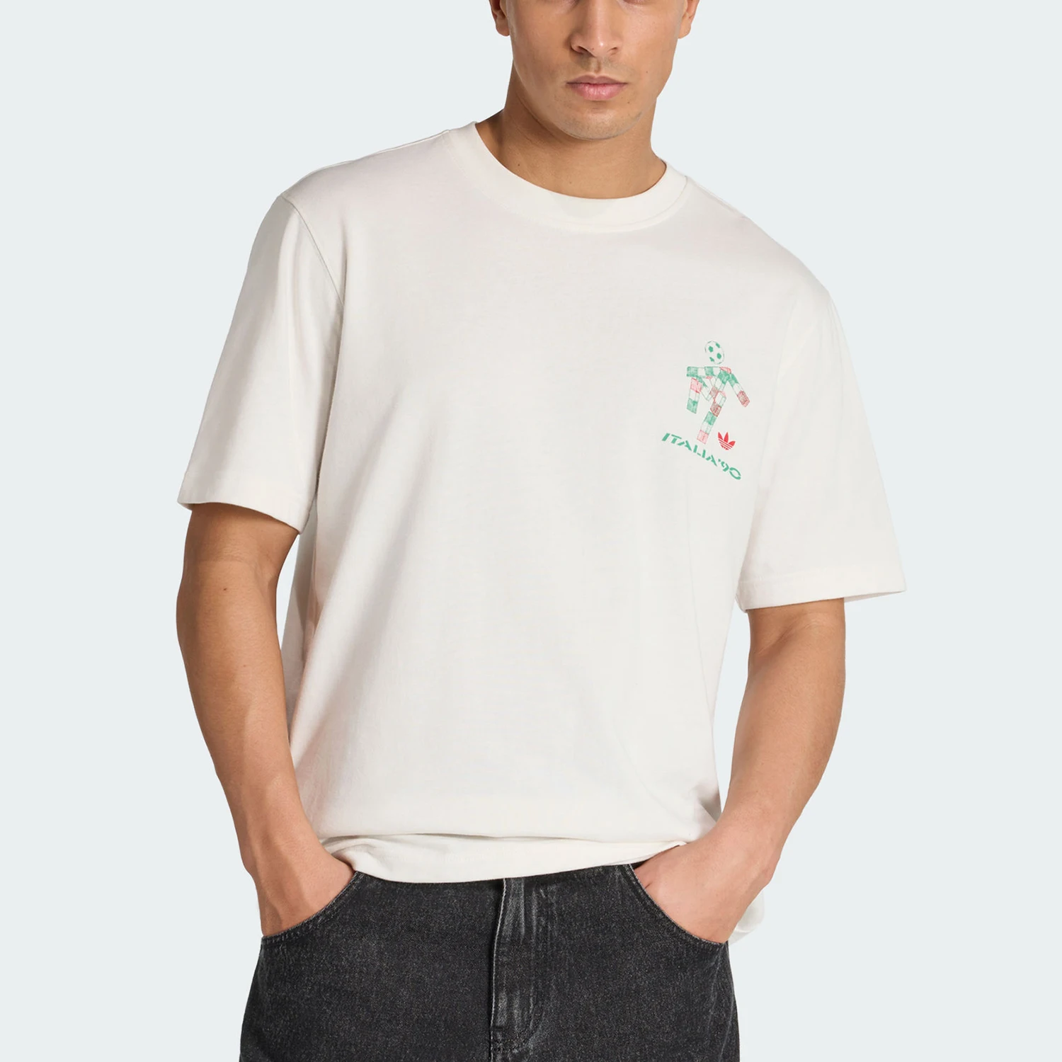 Adidas genuine clover new men's football skin friendly soft short sleeved T-shirt KB6217