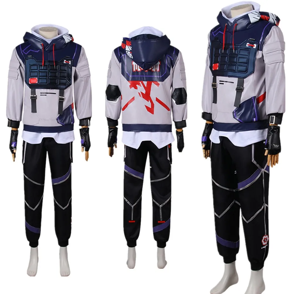 

Fantasy ISO Cosplay Costume Game Valorant Disguise Adult Men Roleplay Fantasia Outfits Male Halloween Carnival Party Suit