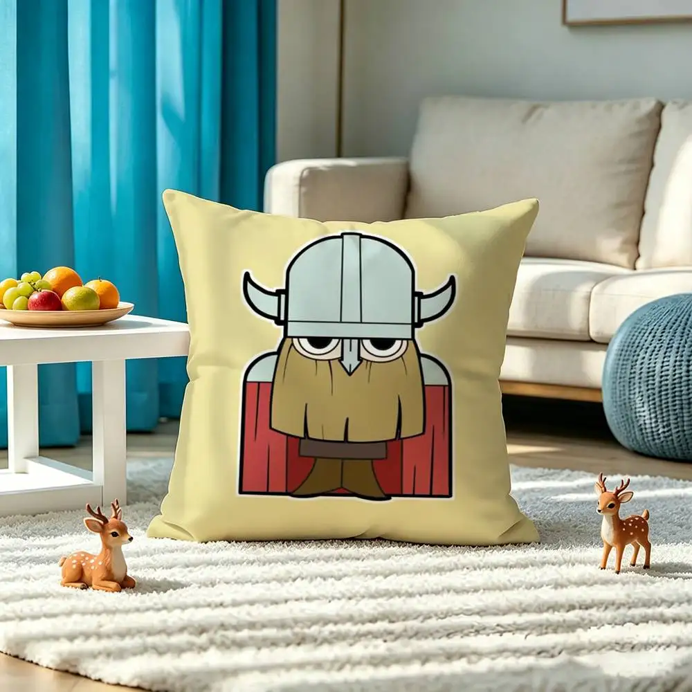 Frieren Beyond Journey s End Eisen Square Double-Sided printed Pillow Case Bedroom Bedside Pillow Sofa Cushion Cover