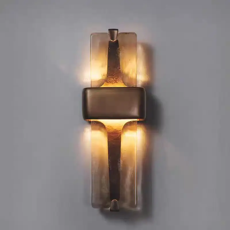 Glass living room TV background wall light Nordic modern simple aisle bedroom bedside