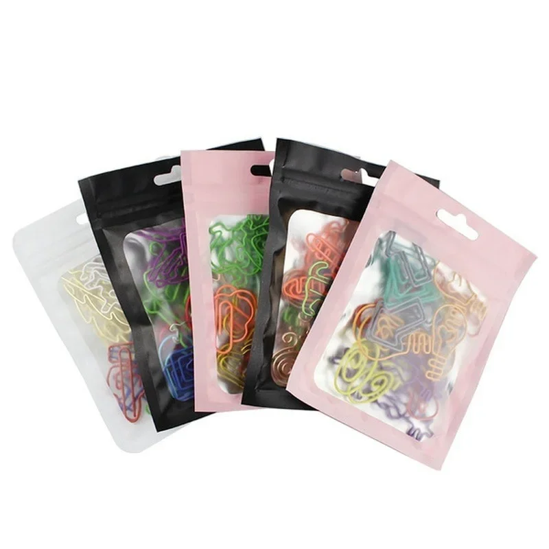 New 30Pcs/bag Colorful Creative Office Supplies Decorative Bookmarks Memo Bookmark Paper Clips Paperclip Bookmarks Random Color