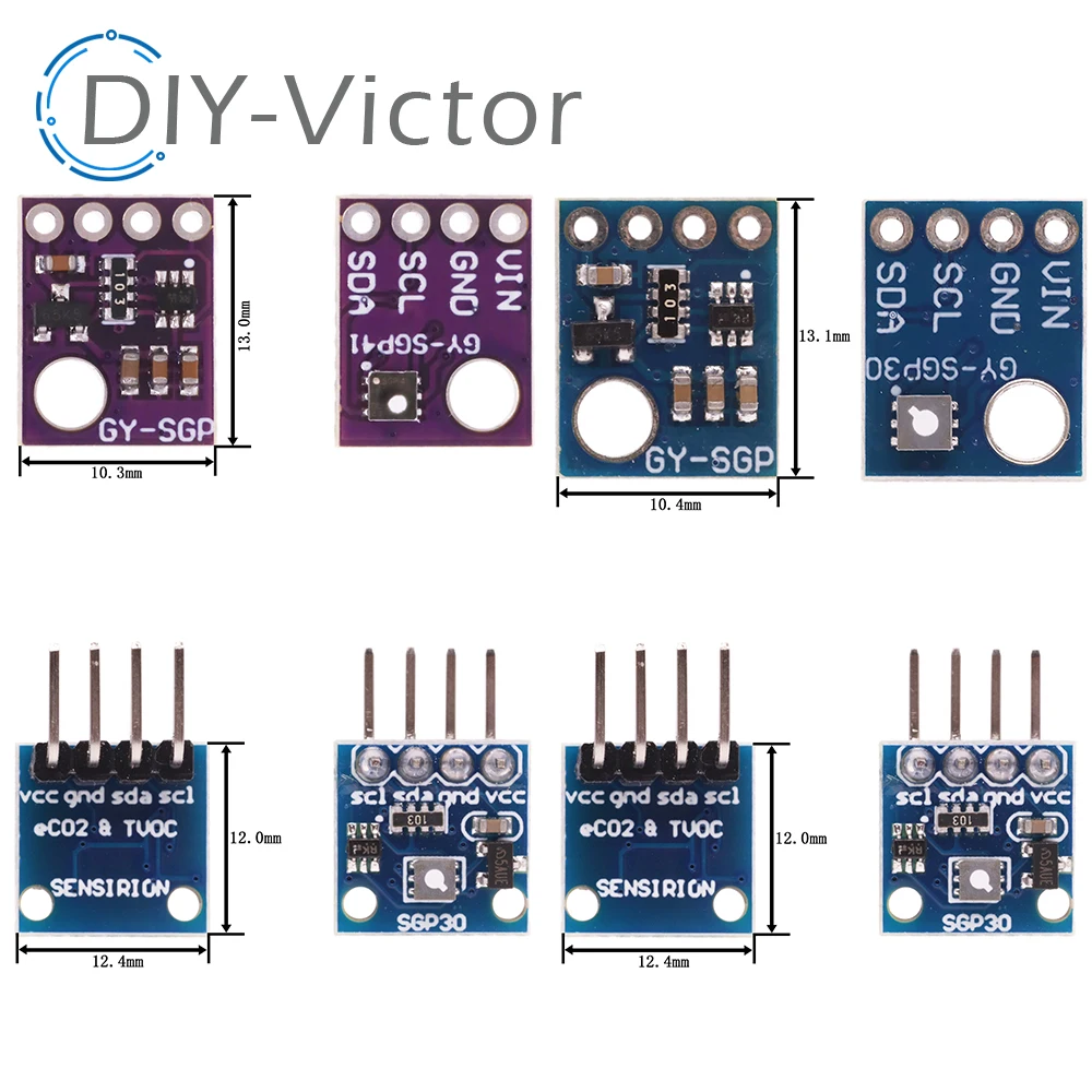 SGP41 SGP30 SGP40 Measurement Air Gas Sensor I2C Multi-pixel TVOC/eCO2 Formaldehyde Carbon Dioxide Detector Tester For Arduino