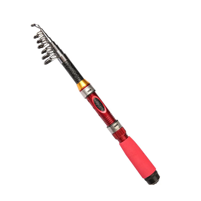 

Mini Telescopic Fishing Rod 1m/1.2m/1.5m/1.7m/1.9m/2.1m/2.3m Rods Raft Fishing Pole Casting Jigging Long Distance Throwing Shot