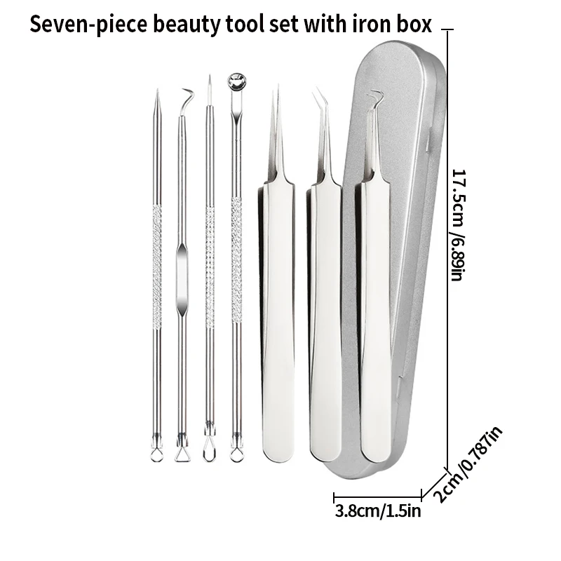 Acne agulha cravo célula clipe terno dupla-cabeça acne agulha acne remoção agulha pinças precisão acne clipe acne ferramenta