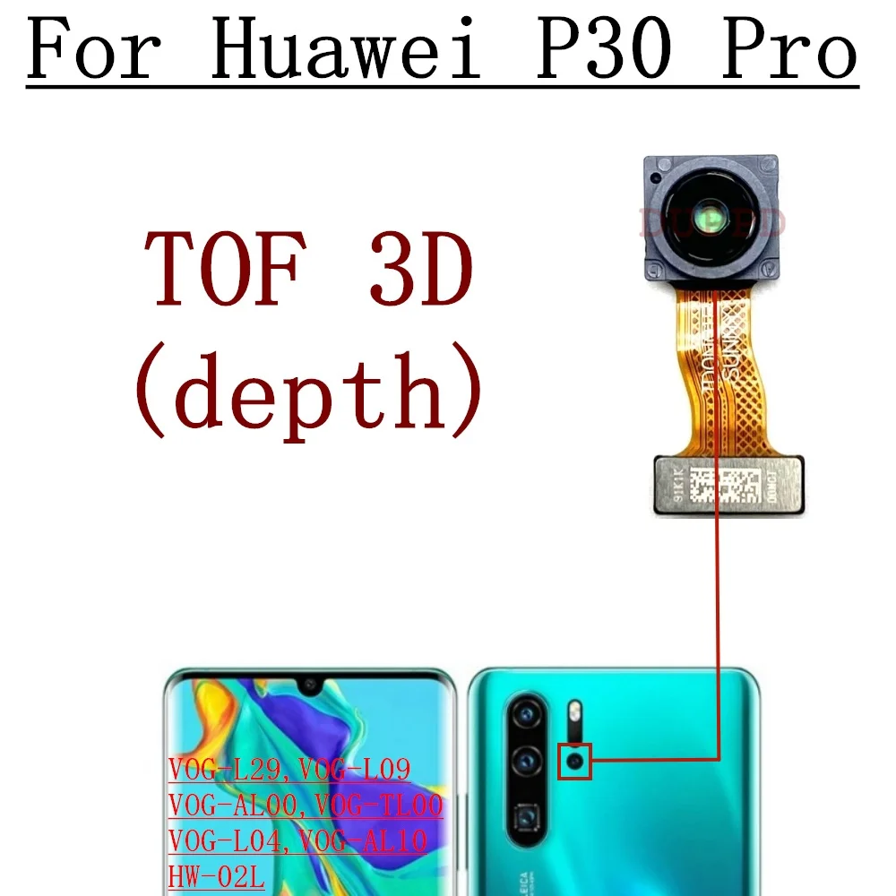 Huawei P30 Pro 용 후면 메인 전면 카메라, 정품 전면 셀카, 후면 카메라 모듈, 플렉스 교체 부품