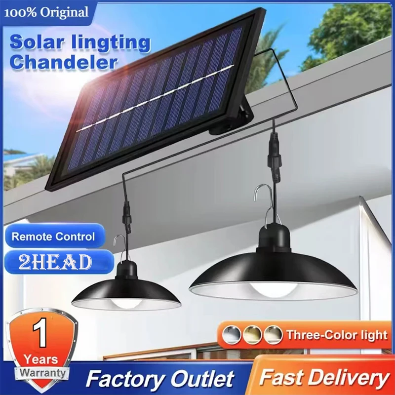

LED Solar Pendant Lights Outdoor Waterproof Remote Control Hanging Light Camping Garden