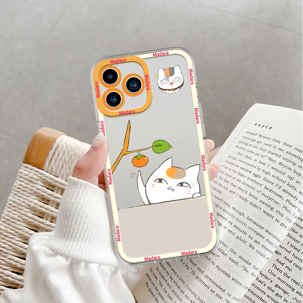 Bilibili Cartoon Natsume Yujin-cho Phone Case for iPhone 12 11 13 14 15 16 Max Pro Plus Transparent Bezel Shell