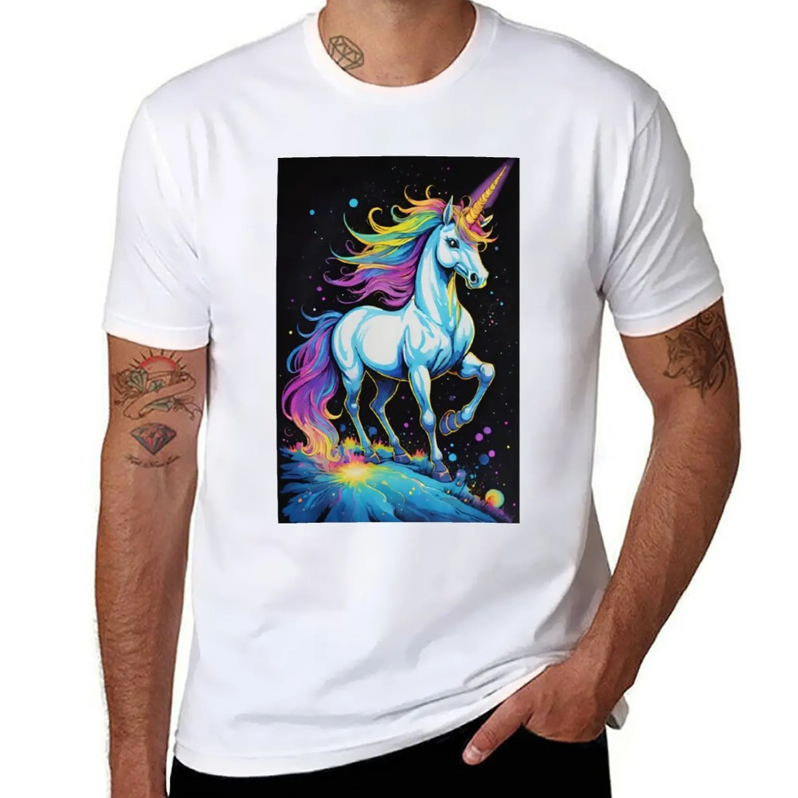 

Футболка unicorn 102, мужская футболка из хлопка, 100% хлопок, дизайнерская футболка для мужчин