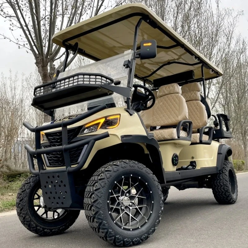 new 2025 New 4+2 Seat Adult Multi-Function Electric Golf Cart with Customizable Speakers and LED Ambient Lights