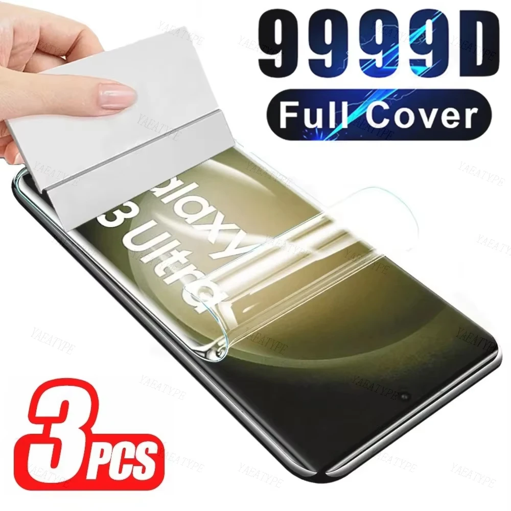3PCS Soft Silicone Hydrogel Film For Samsung A36 A26 A57 A35 A37 A56 A17 A55 A16 A54 A34 S26 Ultra S25 S24 FE Screen Protector