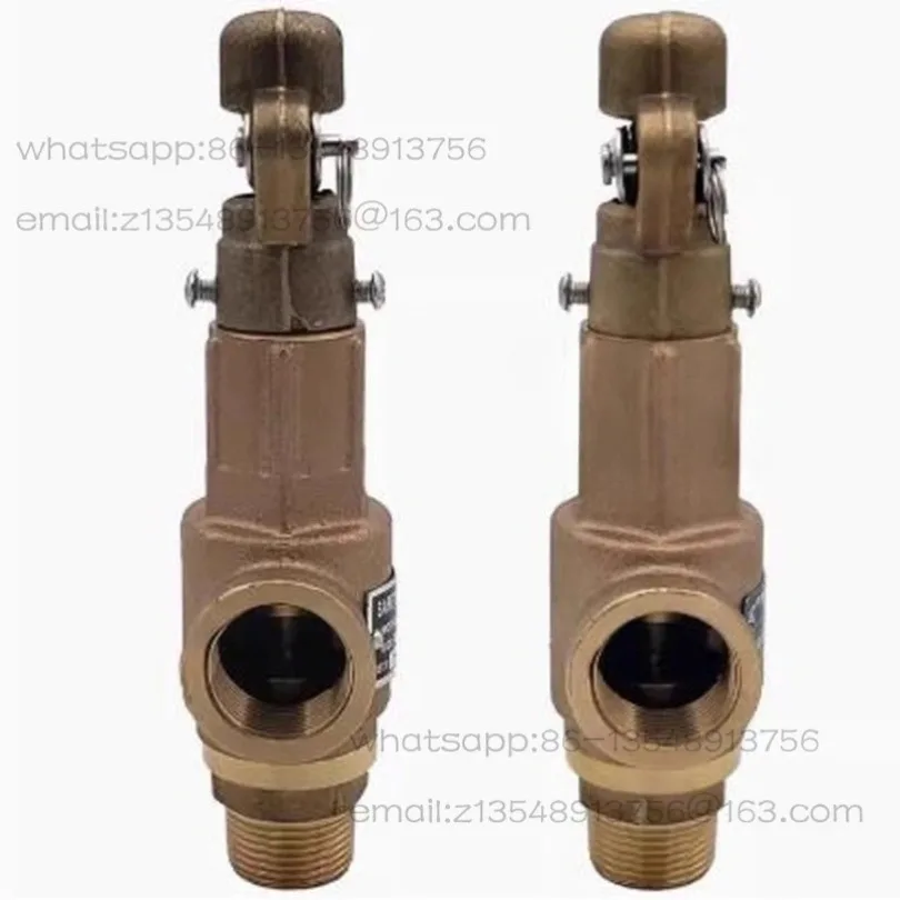 A27W‑16T S10L Brass Spring Safety Relief Valve with Handle for Boiler Mold‑temp Machine Heat‑exchange Station