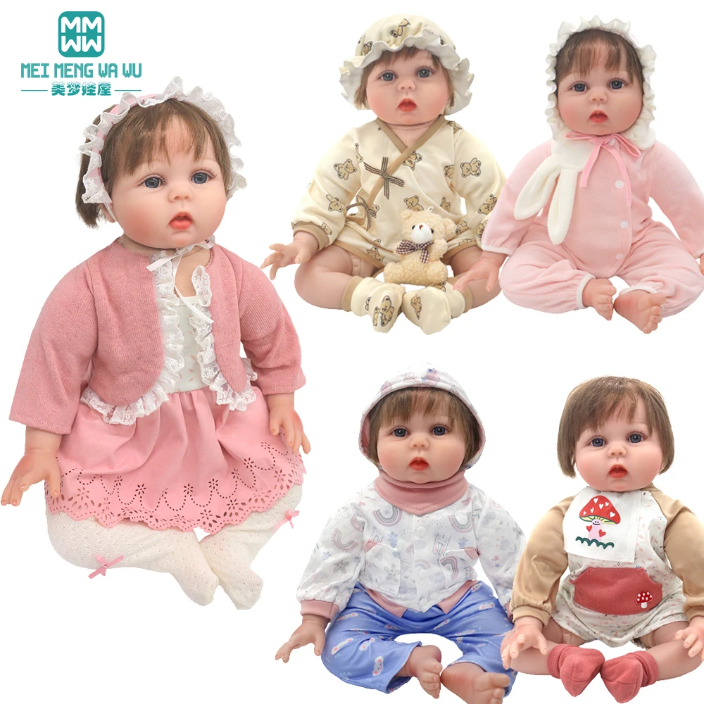 22inch Reborn babies clothes rebirth dolls Baby suits, skirts, crawling suits, Newborn Kids toy Gift