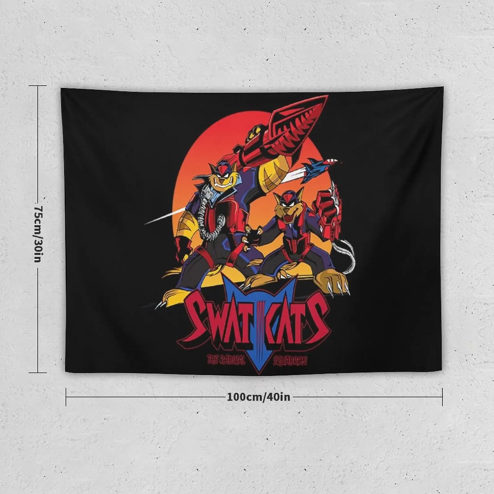 Swat Kats T-ShirtThe Radical Squadron Tapestry Room Aesthetic Wallpaper Funny Tapestry