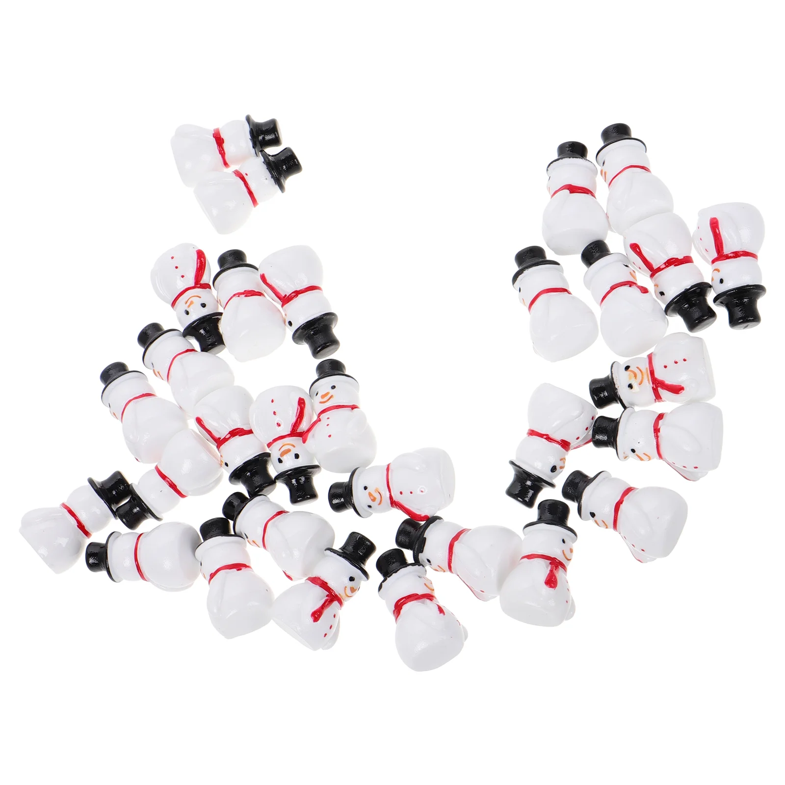 30 Pcs Mini Snowman Santa Claus Figurine Tree Christmas Indoor Decorations Lovely Miniature Ornaments Statue Suite