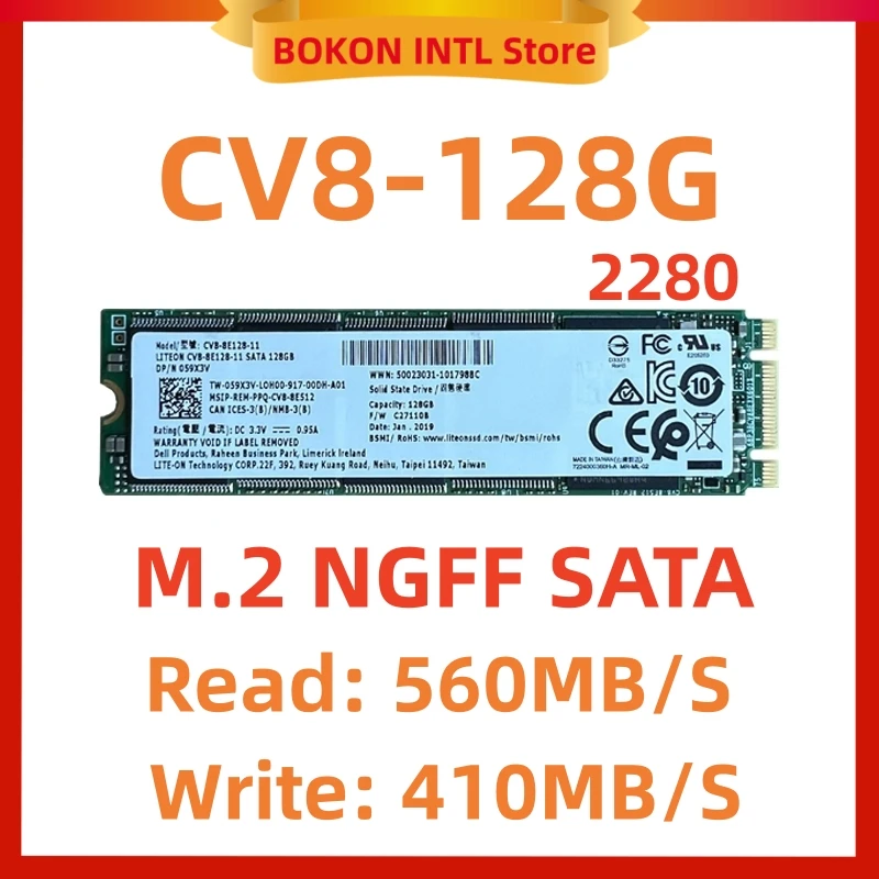 NEW FOR LITEON CV8-128G Solid State Drive SATA Interface NGFF Mode 2280 Supports Laptop and Desktop Computers