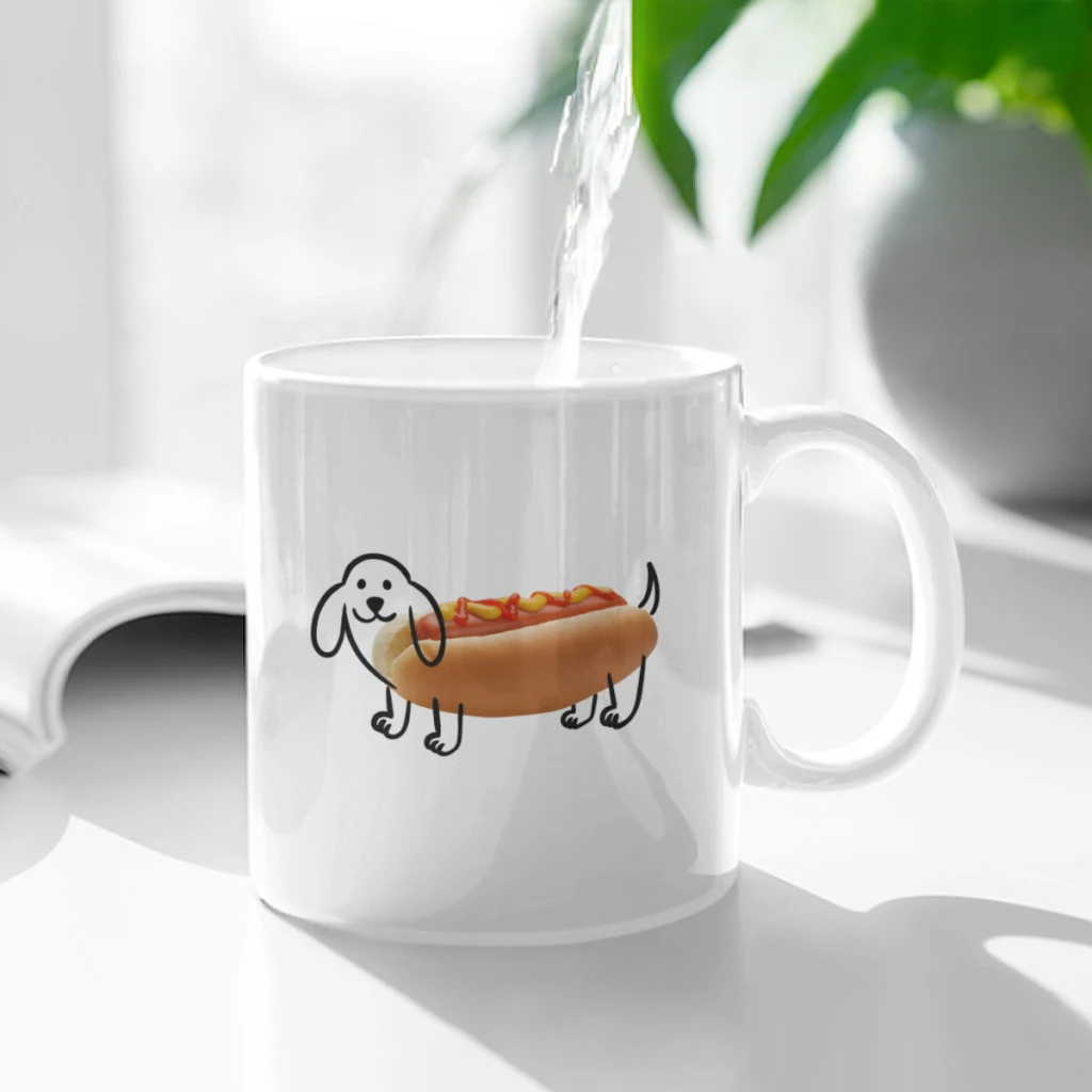 

Hotdog Ceramic Cup Coffee Oatmeal Breakfast Cup Creative Personality Mug