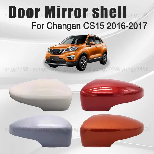Carcasa de espejo de puerta para coche, actualización de rubí, rojo, blanco, negro y naranja, para Changan CS15 2016-2017, placa de cubierta inferior, marco de imagen de lente