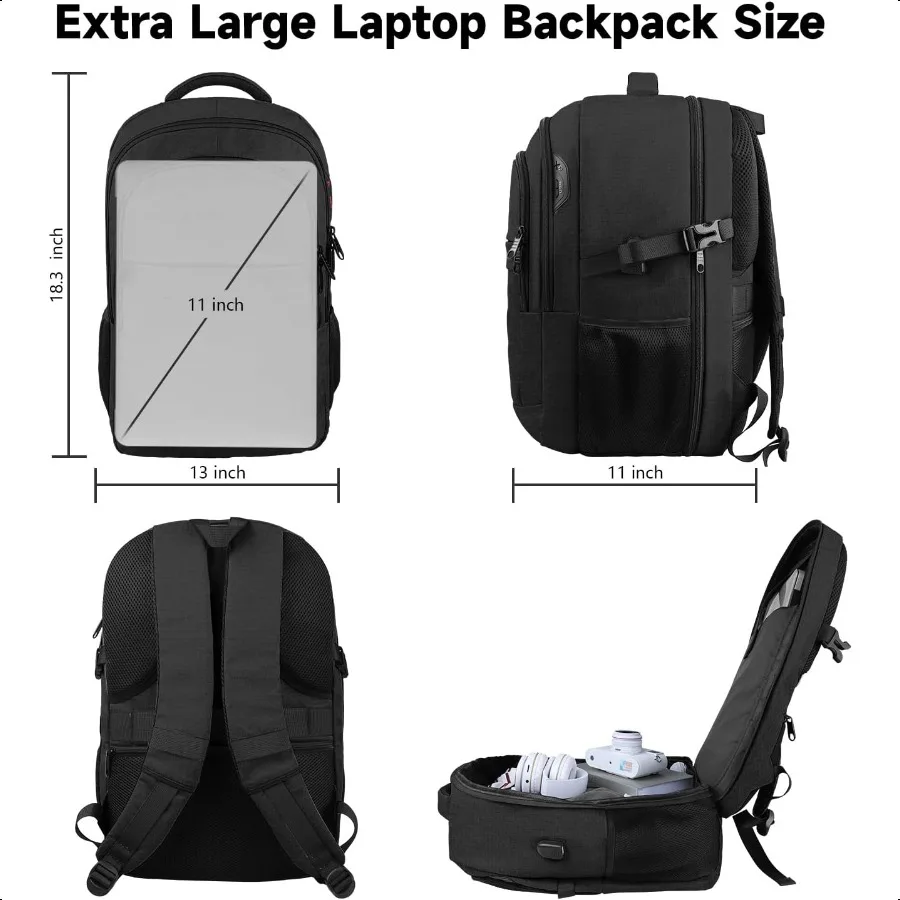 Travel Backpack Large Carry on Backpack 17 Inch Laptop Bag Big Sturdy TSAFriendly with USB Port College School Rucksack Bag Gif