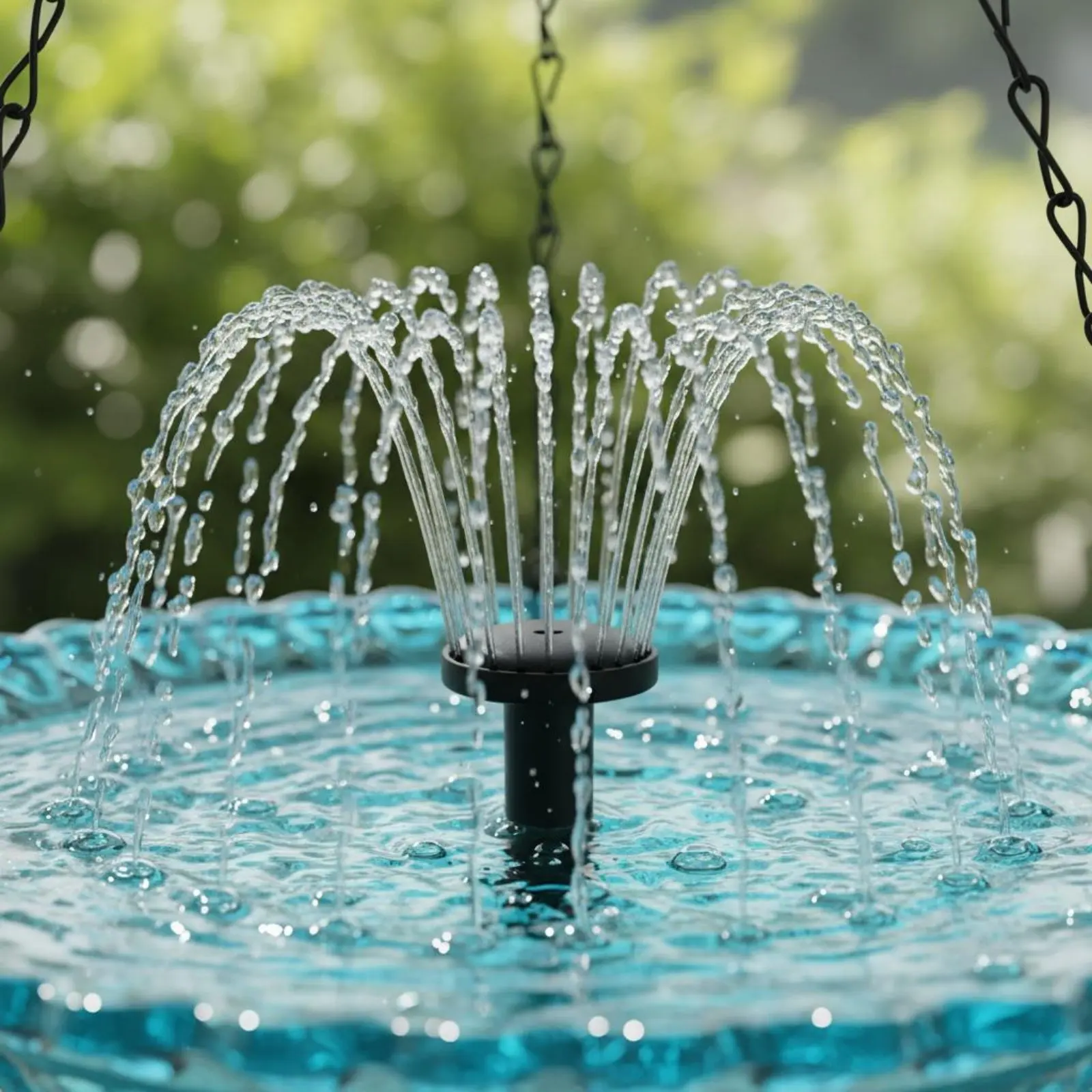 Hanging Solar Avian Bath Decorative Feature Solar Powered Hanging Water Feature Garden Decoration for Yard view 6