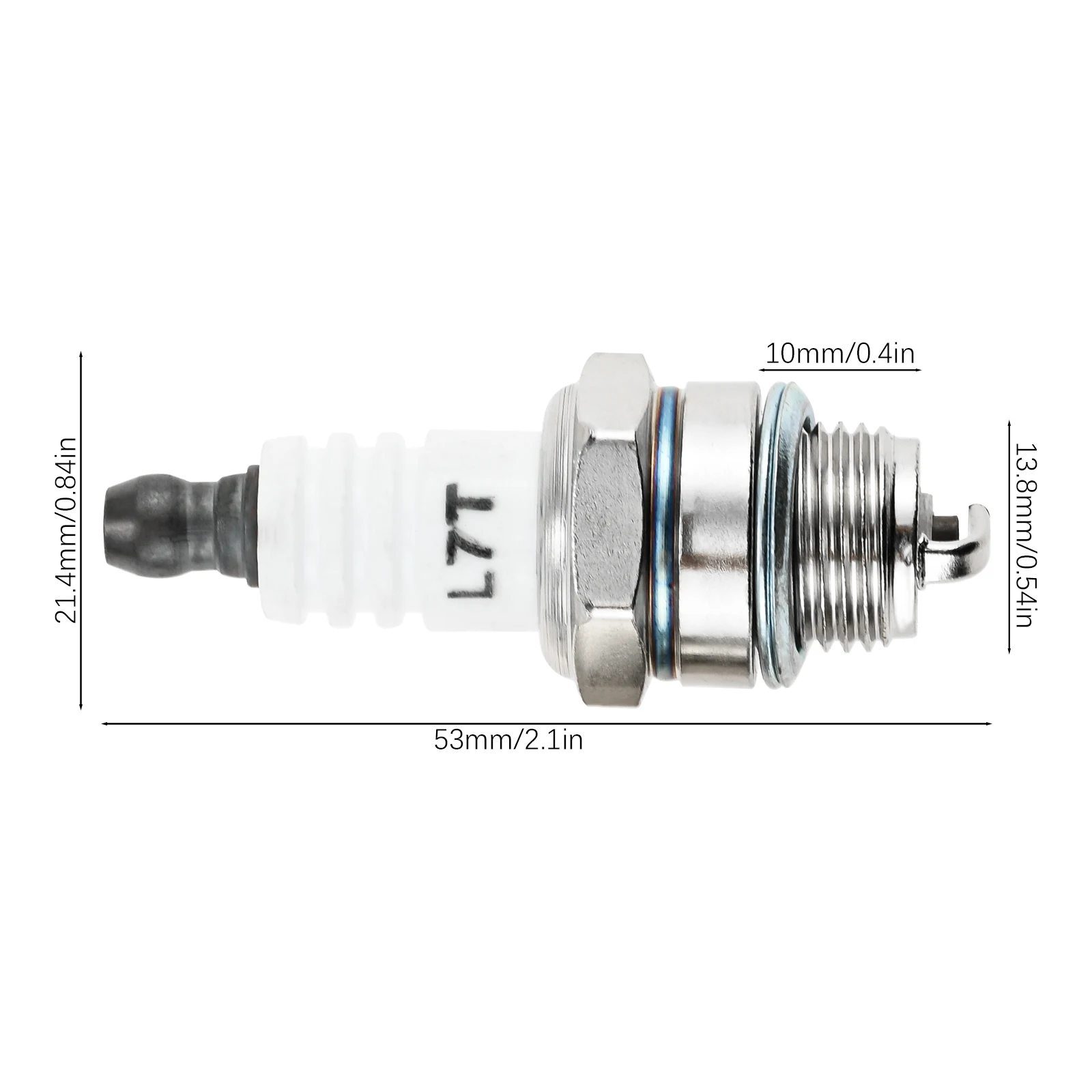 2 Pcs L7T Spark Plugs 2 Stroke Engine Spark Plug Engine Accessory for Chainsaw Brush Cutter Garden Lawnmower Strimmer Trimmer