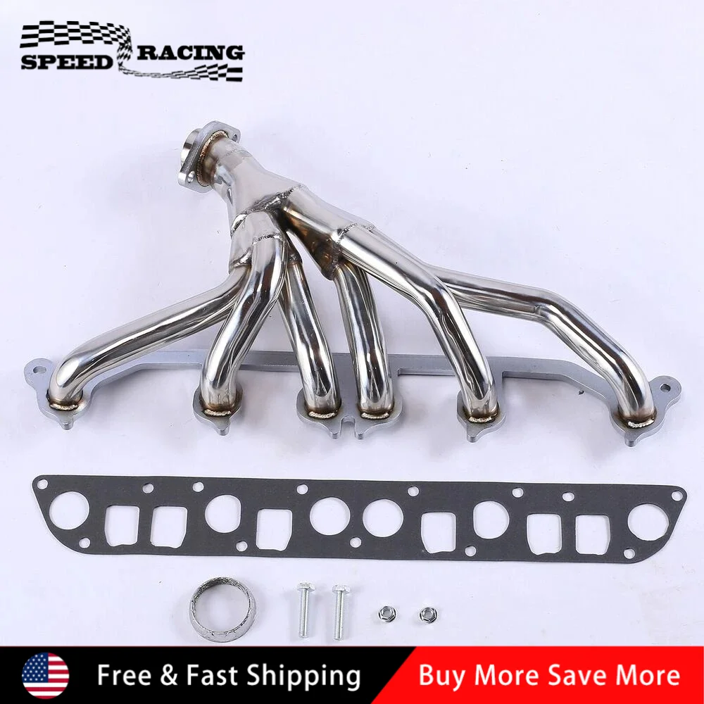 

Stainless Manifold Header Exhaust For 1991-1999 Jeep Wrangler YJ TJ Cherokee XJ Grand Cherokee ZJ 4.0L 6CYL