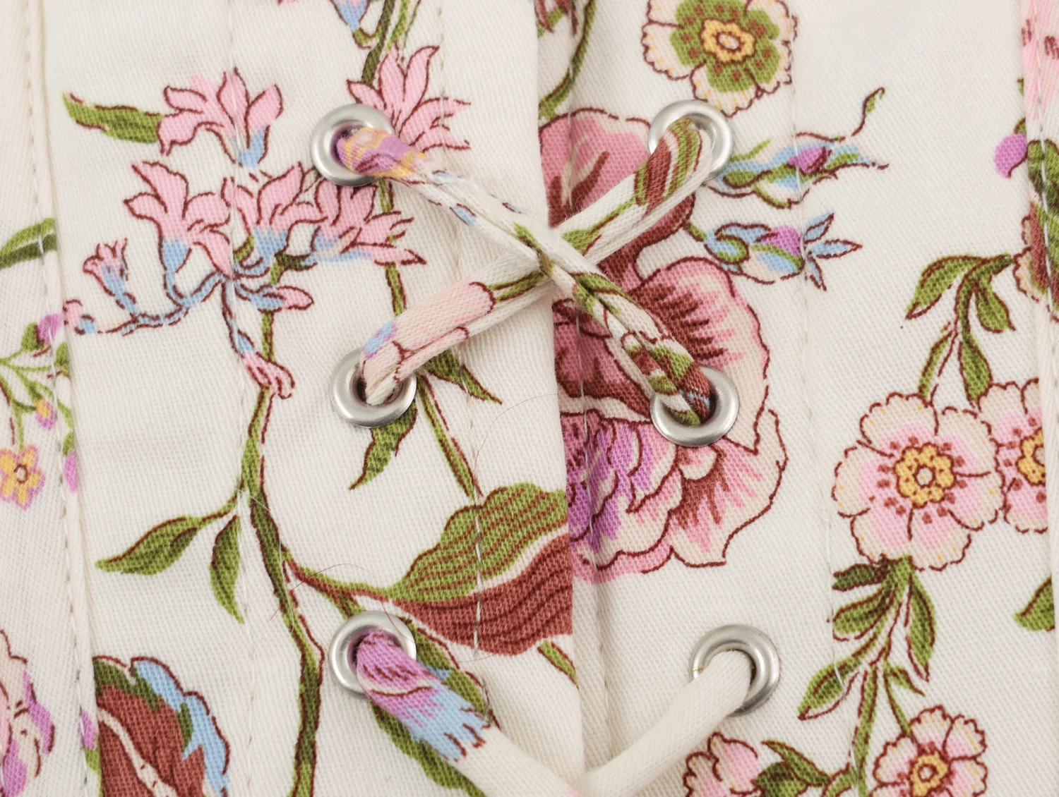 Neues sexy Mini-Kleid für Damen, geblümt bedruckt, schulterfrei, mit hoher Taille, Schnürung, elegantes, schlankmachendes, trägerloses Party- und Abendkleid. – Detail 5