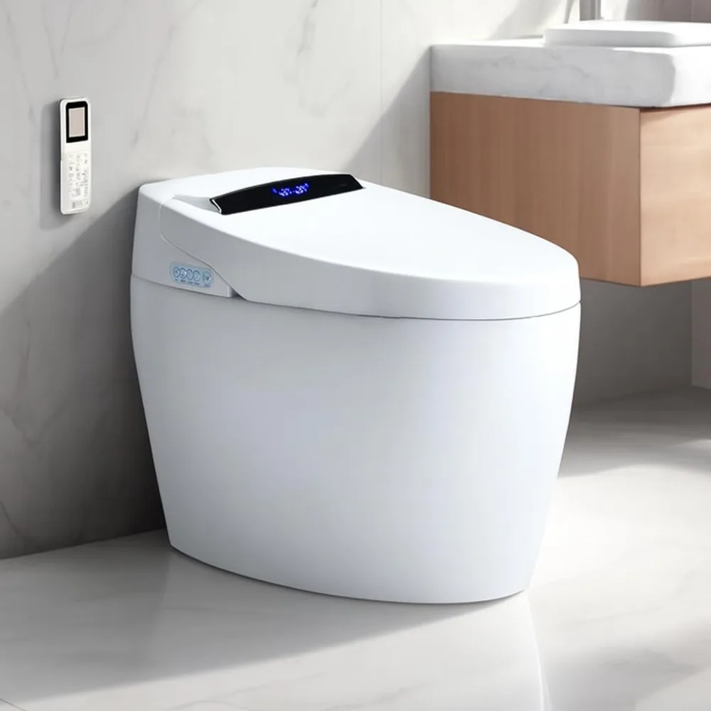 

Современный электрический унитаз со встроенным биде, японские безрезервуарные унитазы для ванных комнат, автоматическая откидная крышка, сушилка