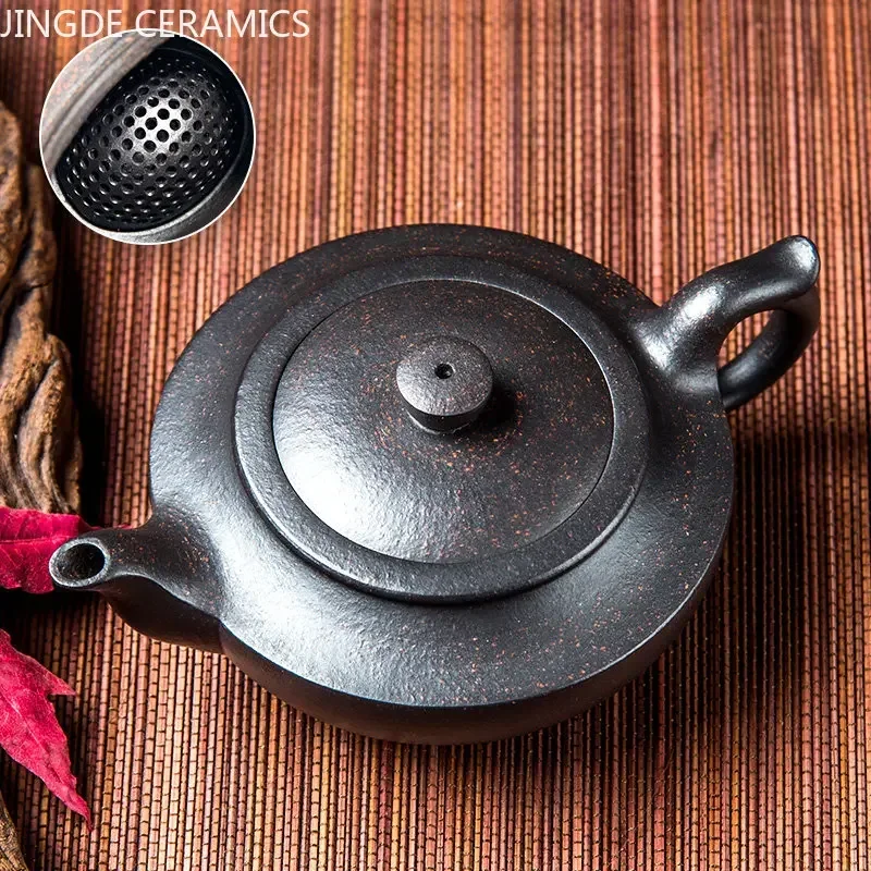 

Chinese Yixing Purple Clay Teapot Handmade Ball Hole Filter Tea Pot Raw Ore Zisha Tea Set Customized Beauty Tea Maker 180ml