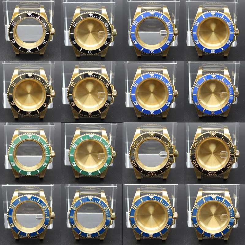 40mm Watch Case Black Ceramic Bezel Sapphire Glass For nh35 nh36 nh34 Miyota8215 Eta 2824 PT5000 Movement 28.5mm Dial Submariner