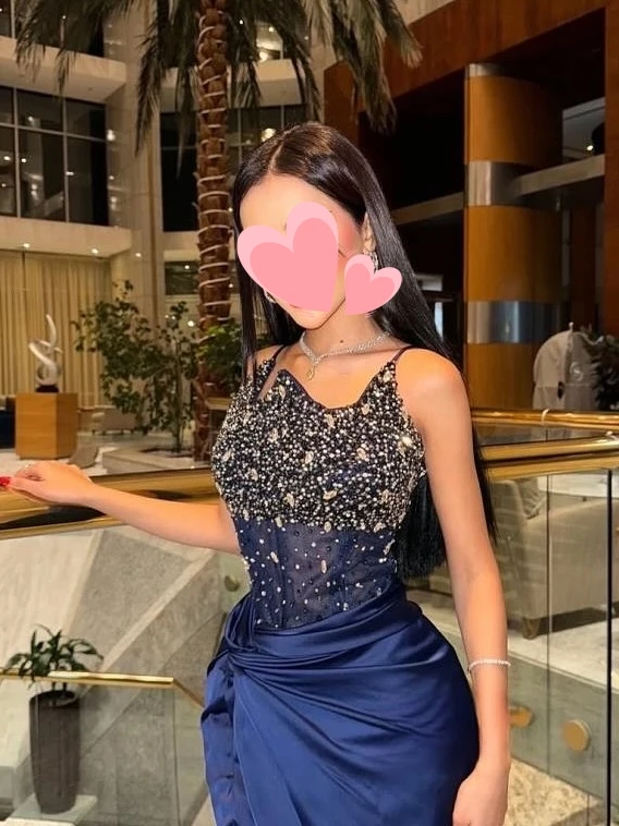 Other Shore Elegant Vintage Sexy Blue Mermaid Pearls Beads Ruffle Customized Formal Occasion Prom Dress Evening Party Gowns
