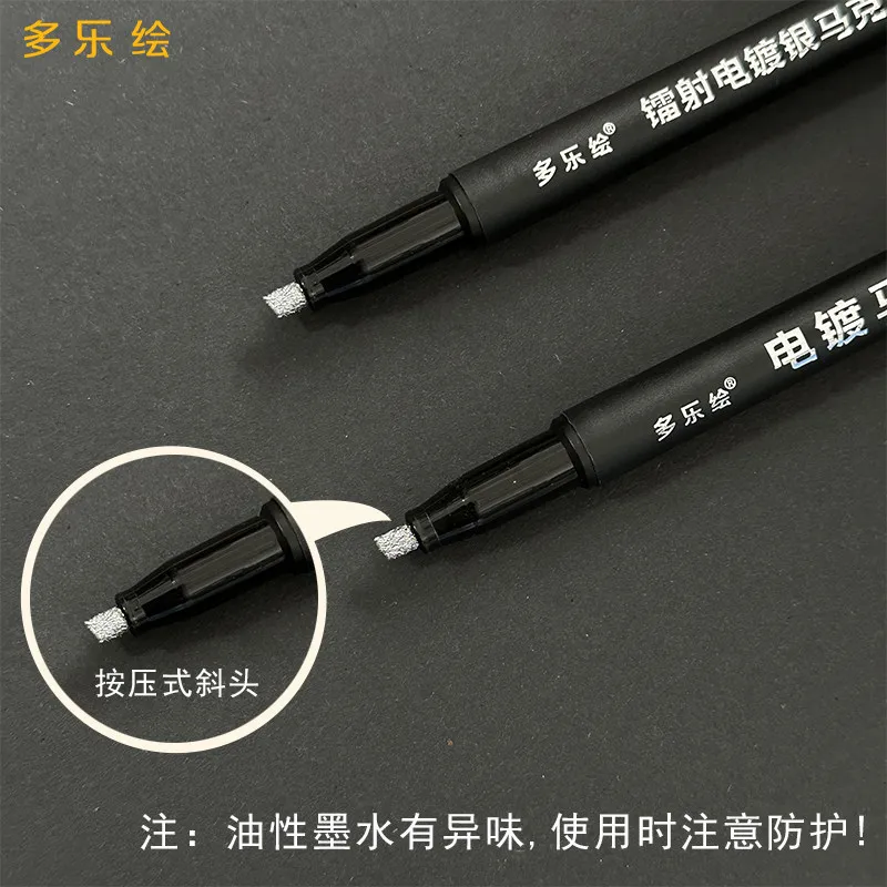 DOLOHA Doloha Electroplated Marker Pen Mirror Surface Chrome Plating Silver Laser Metallic Color Model Coloring Colors 3D print