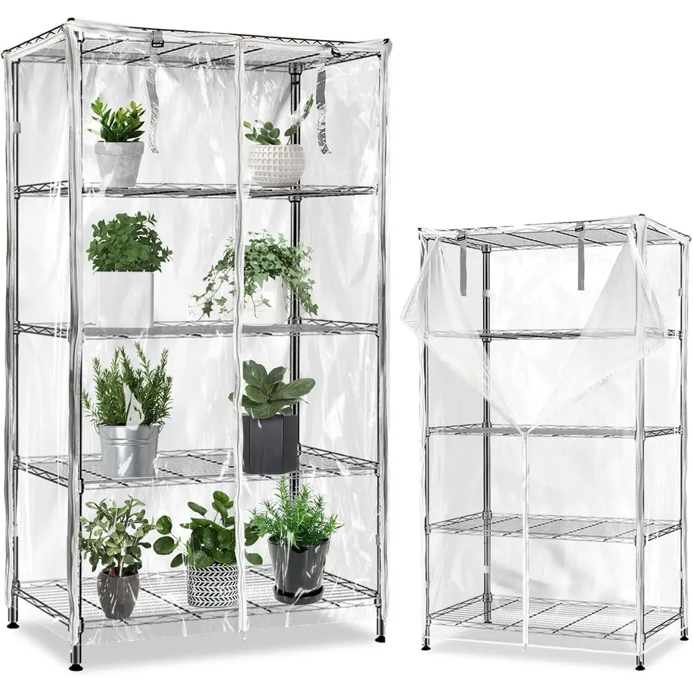 

Прозрачный защитный чехол на молнии из ПВХ для проволочных стеллажей 36x16x72 - Прозрачный и защитный