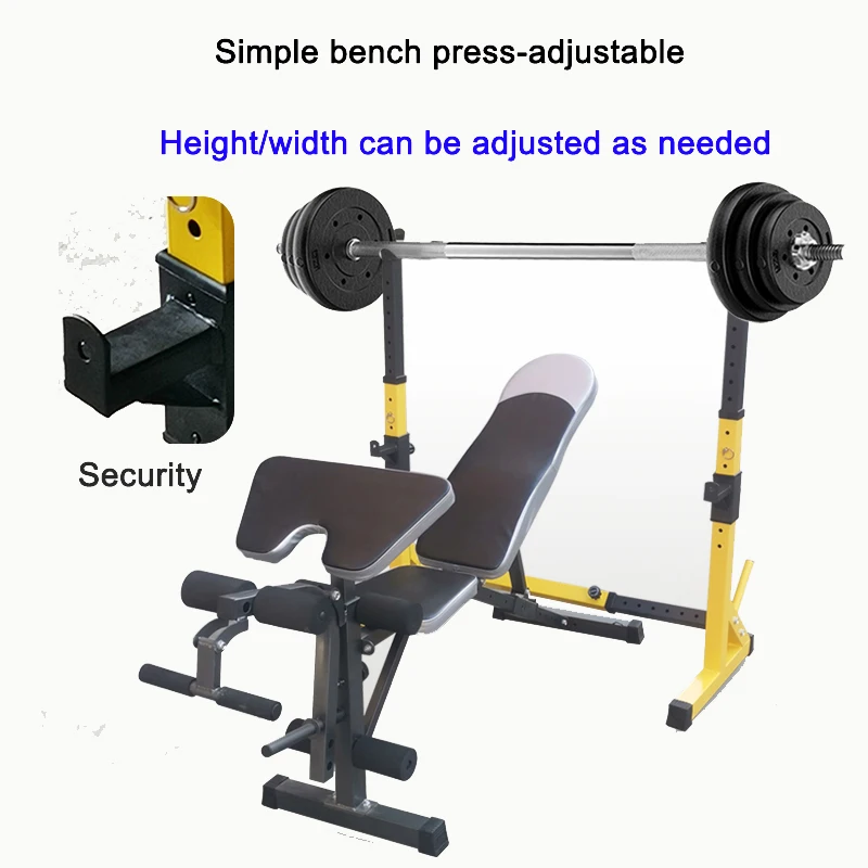squat-rack-household-barbell-bracket-bench-press-rack-construction-equipment-adjustable-multifunctional-weightlifting-bed