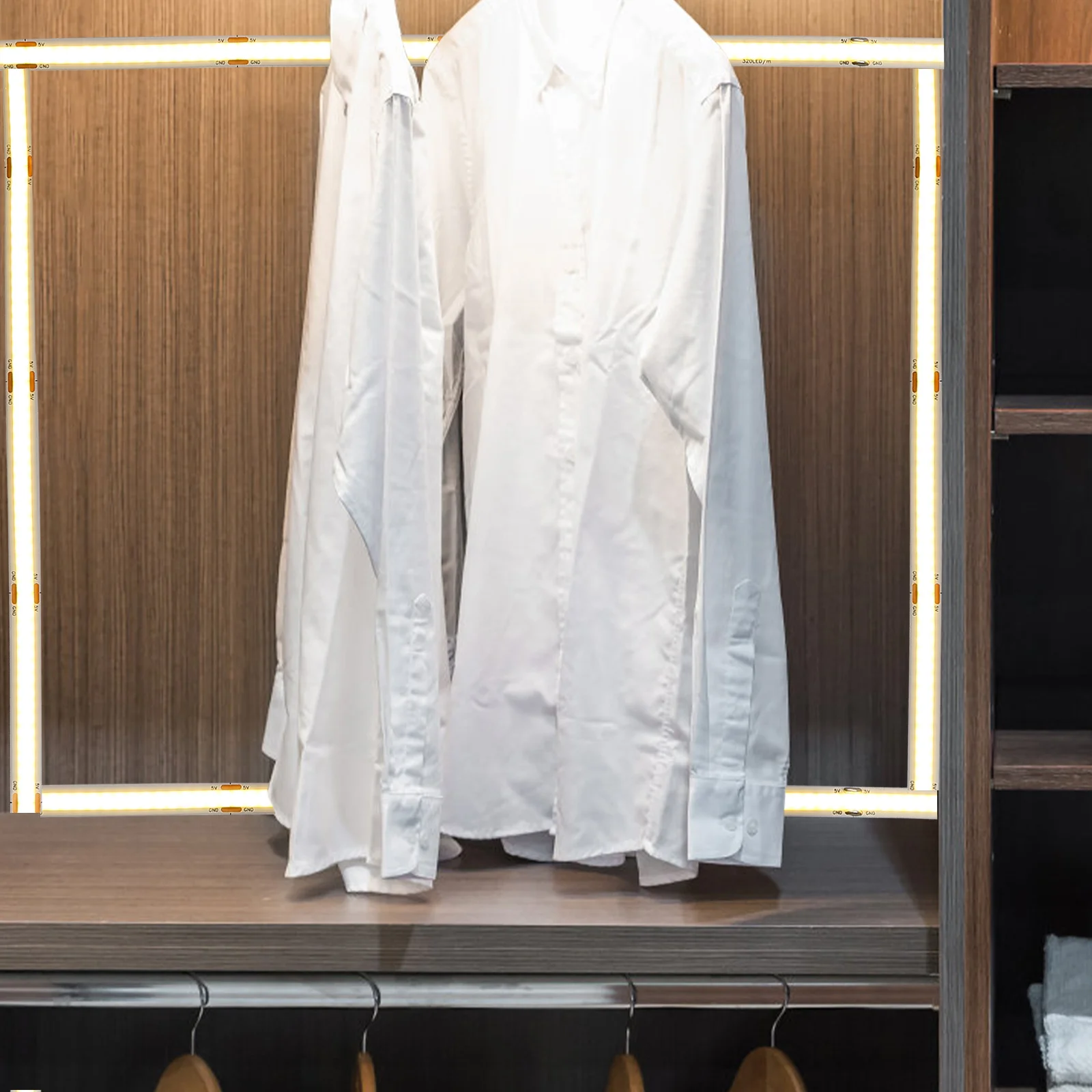 

Touch Dimming Led Strip Light Waterproof Flexible Tape Light For Cabinet Closet Monitor Holiday Party Decoration