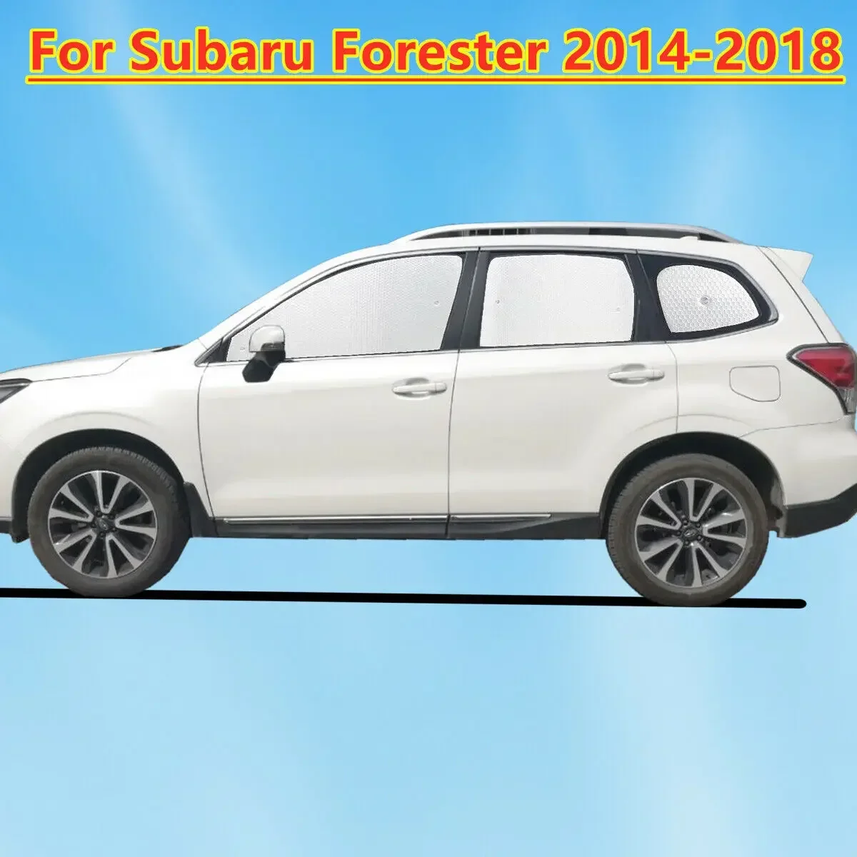 

6Pcs Side Window Thick Privacy Interior Sunshade Aluminum Foil UV Protection For Subaru Forester 2014 2015 2016 2017 2018