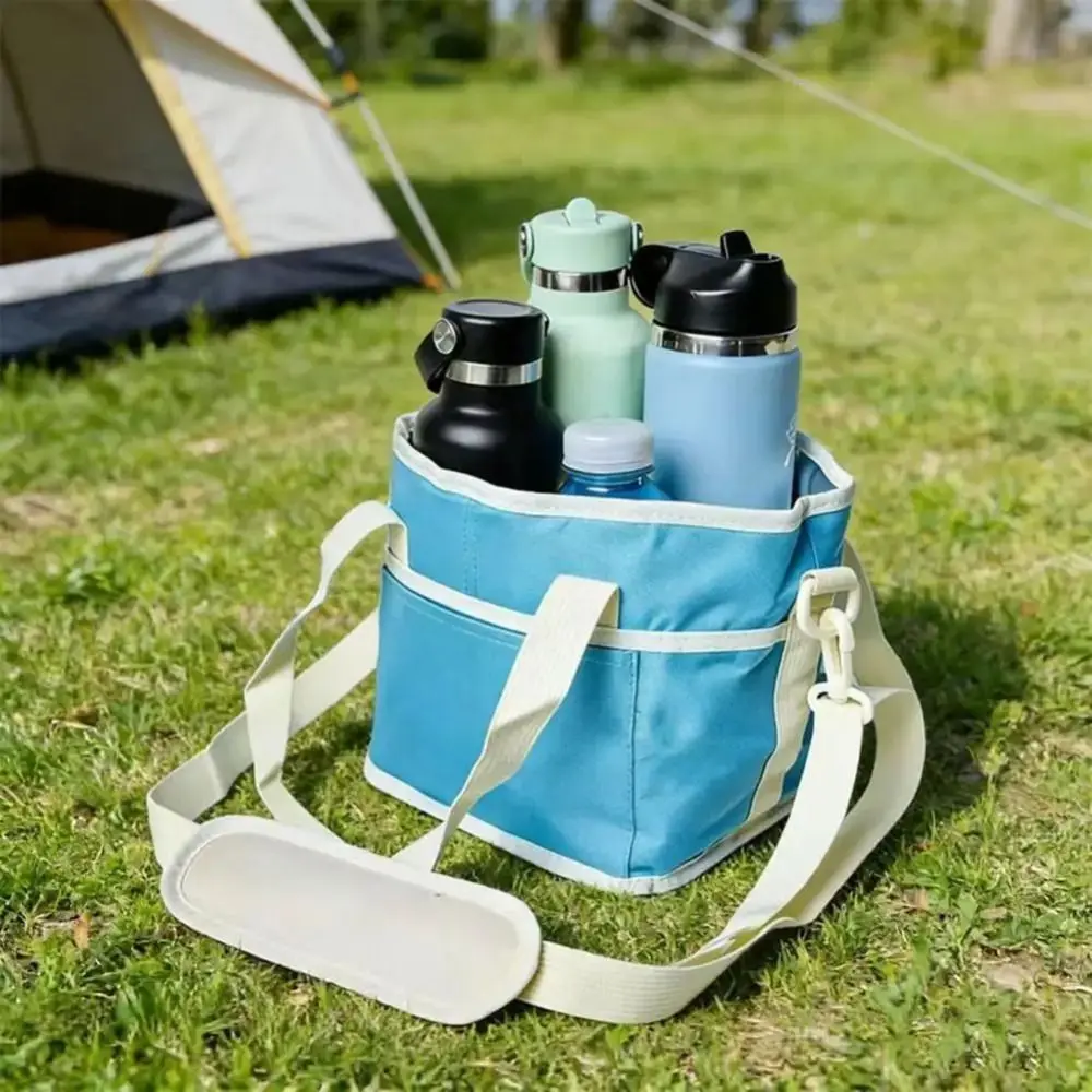 Leak Proof Vehicle Drink Carrier Bag Portable Soft Material Car Cup Storage Pouch Easy Clean Durable Material Cup Storage Pouch