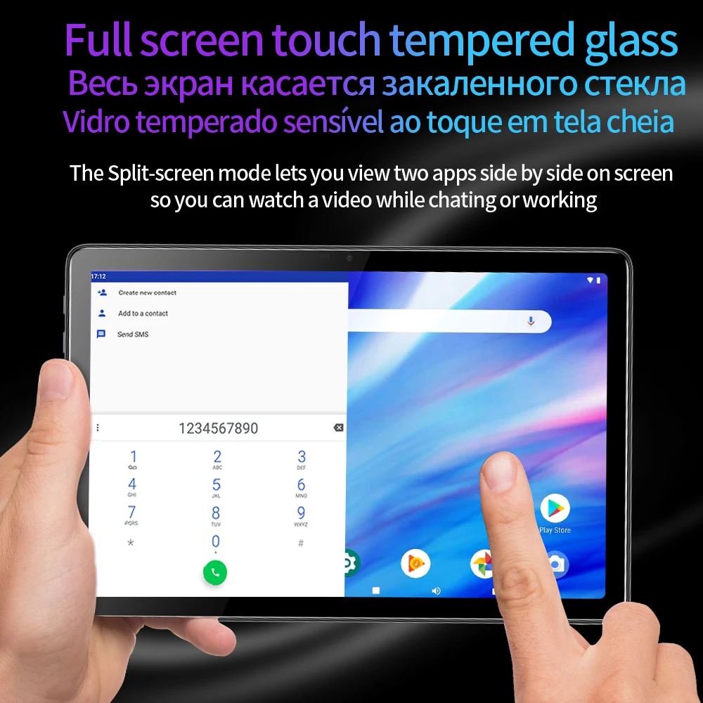 New Original Android Pad 10.1 Inch Octa Core 4GB RAM 64GB ROM WiFi Bluetooth Dual SIM Phone Call Tablets Android 13.0