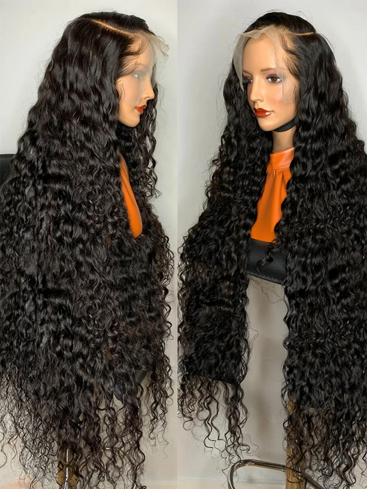 

Deep Wave Frontal Wig 13x6 Hd Loose Wave Curly Wigs Natural Hairline PrePlucked 40 Inch Glueless Lace Front Human Hair Wigs 300%