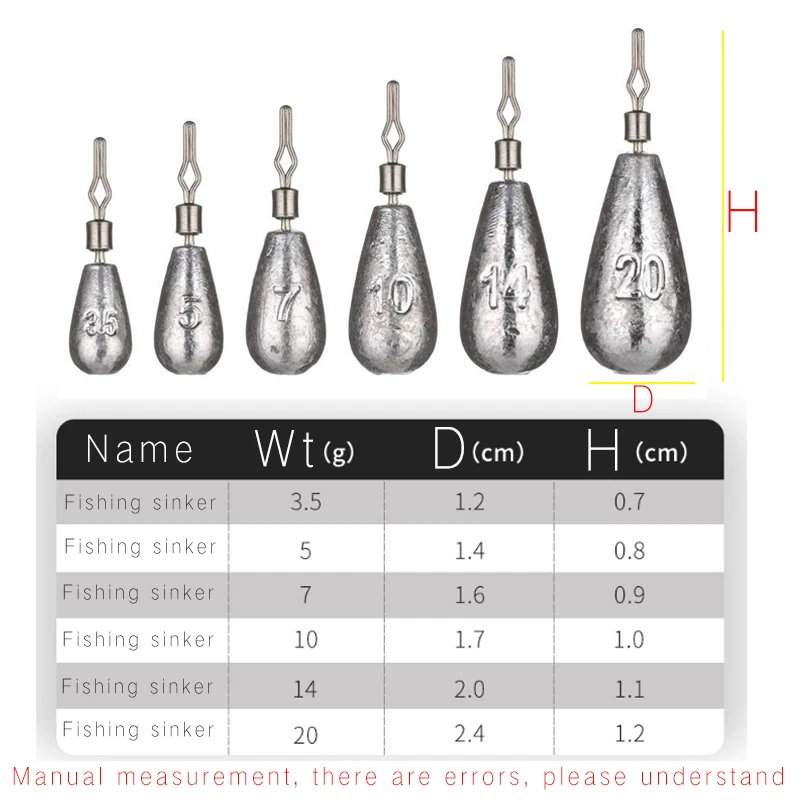 TAKEDO FD04 Free Drop Angeln Gewicht Sinker 3,5g 5g 7g 10g 14g 20g Angeln Sinker mit Wirbel Angeln Zubehör Für Angeln – Detail 6