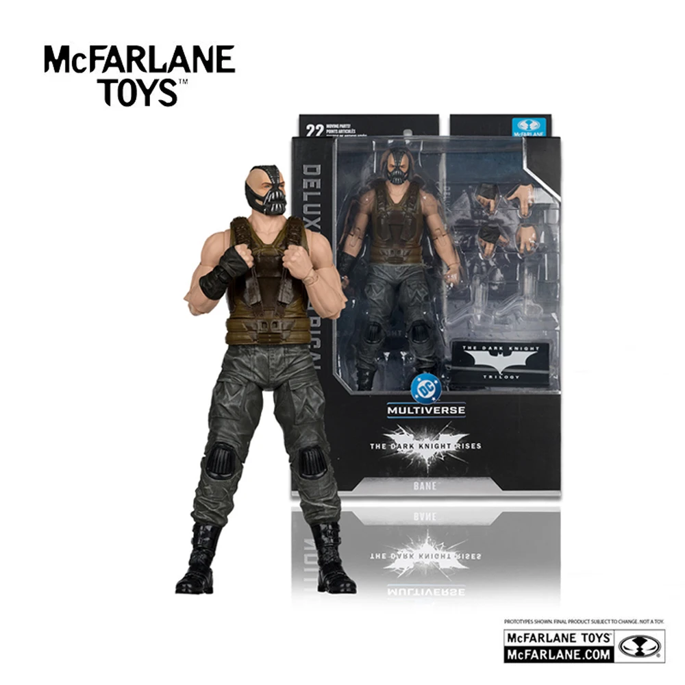 Boneco de Ação Bane de 7 polegadas da McFarlane Toys, Edição Deluxe do filme The Dark Knight Rises, Modelo BANE do DC Multiverse, Kit de Montagem.