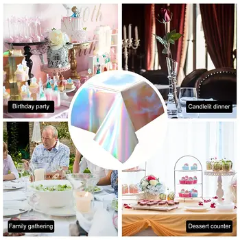 一次性雷射切割長方形彩虹桌布裝飾及配件,適用於生日、萬聖節、婚禮等場合的裝飾。 6 最佳銷售 哈斯克爾 - №1