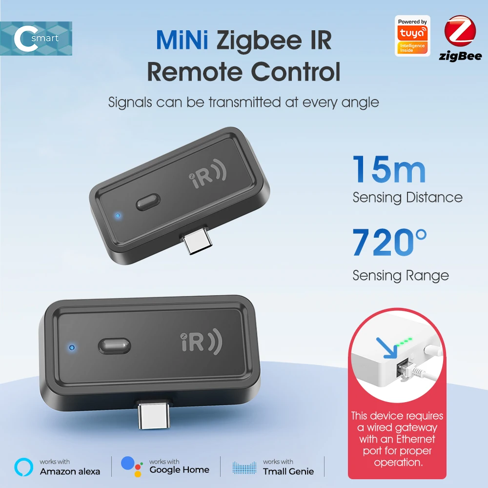 Infrared Smart Control Tuya Zigbee 3.0 Smart Life APP IR Remote Voice Control For Home Appliance Work With Alexa Google Home