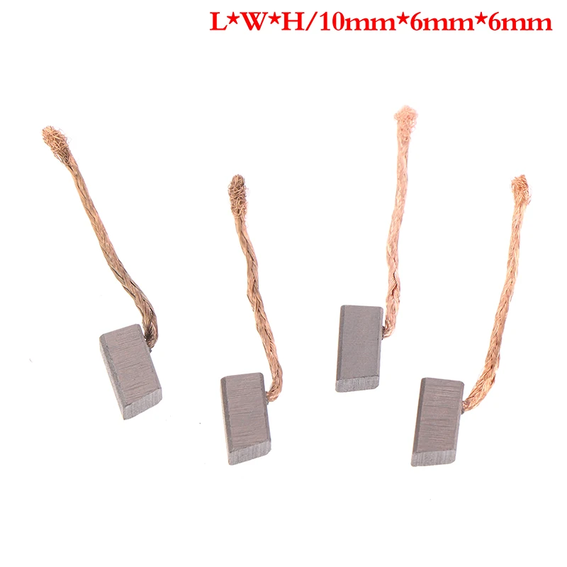 4pcs Electric Motor Carbon Brush Power Tool Blower Fan Graphite Brushes 6x6x10mm