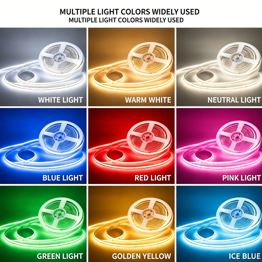 1-10m Light Strip Kit Touch Sensor Dimmable  EU Plug 252LED/m 8mm 12V/24V Wardrobe Counter Balcony Corridor Indoor Decor Lamp